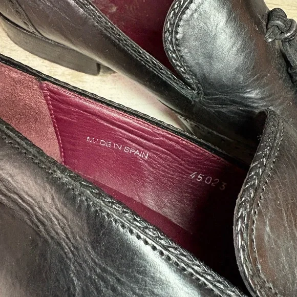 Men's Black Tassel Loafers - Picture 3 of 4